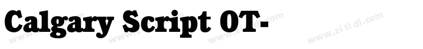 Calgary Script OT字体转换